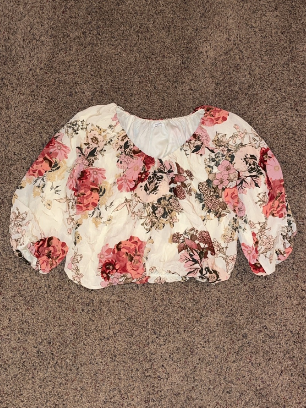 Maurices Floral Puff-Sleeve Top